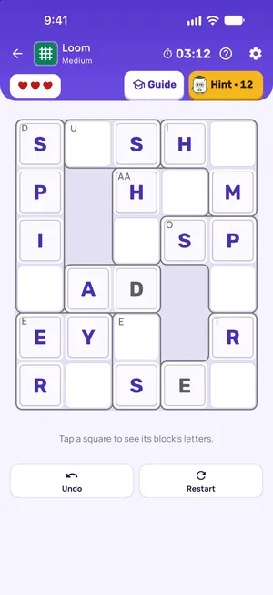 Loom: a crossword with no clues