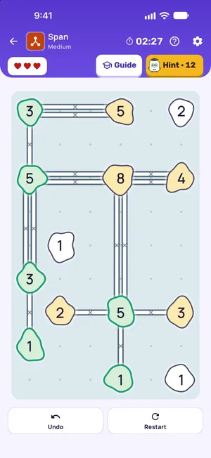 Span: joining islands by their numbers