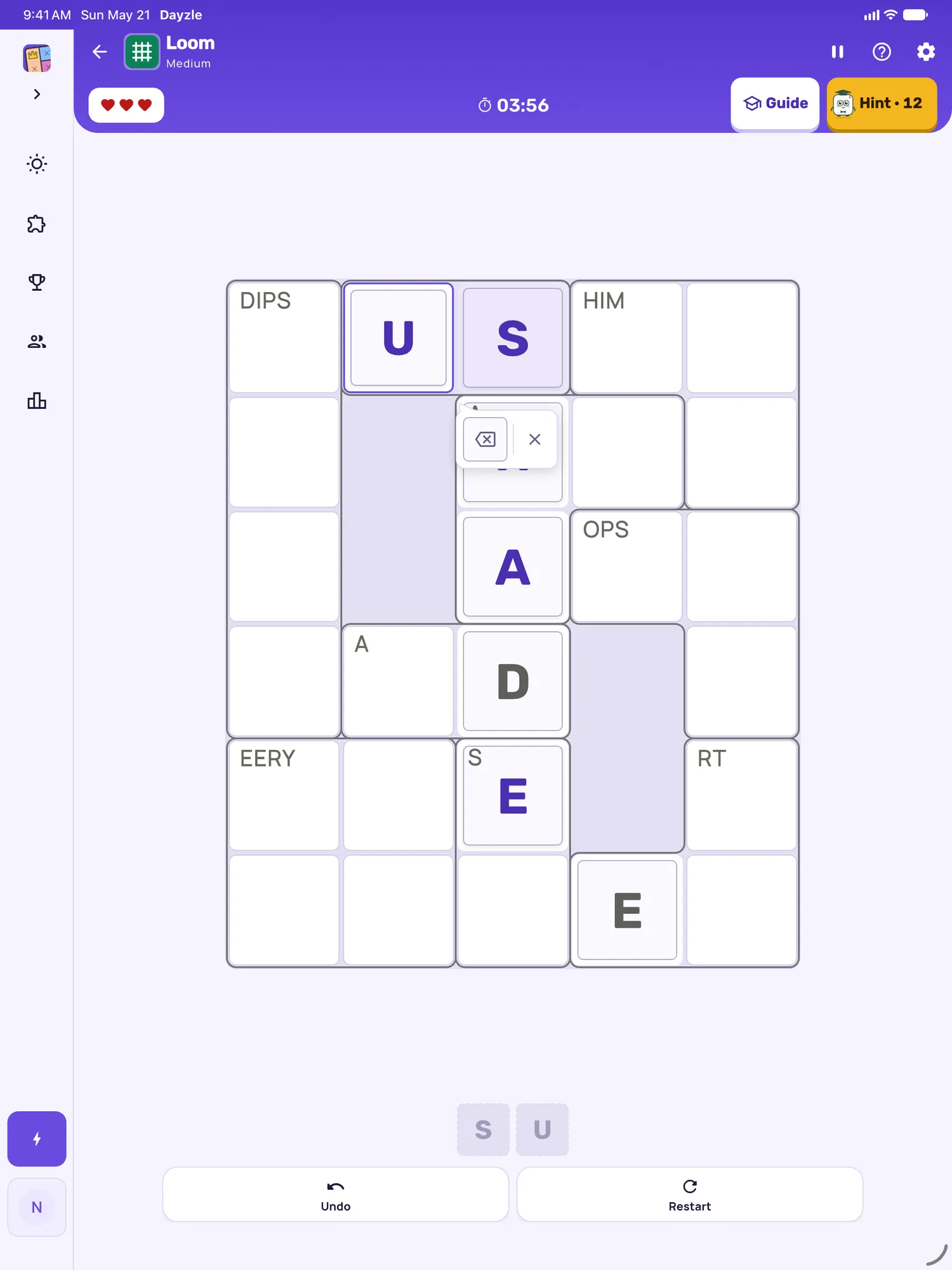 Loom on iPad: a board in progress