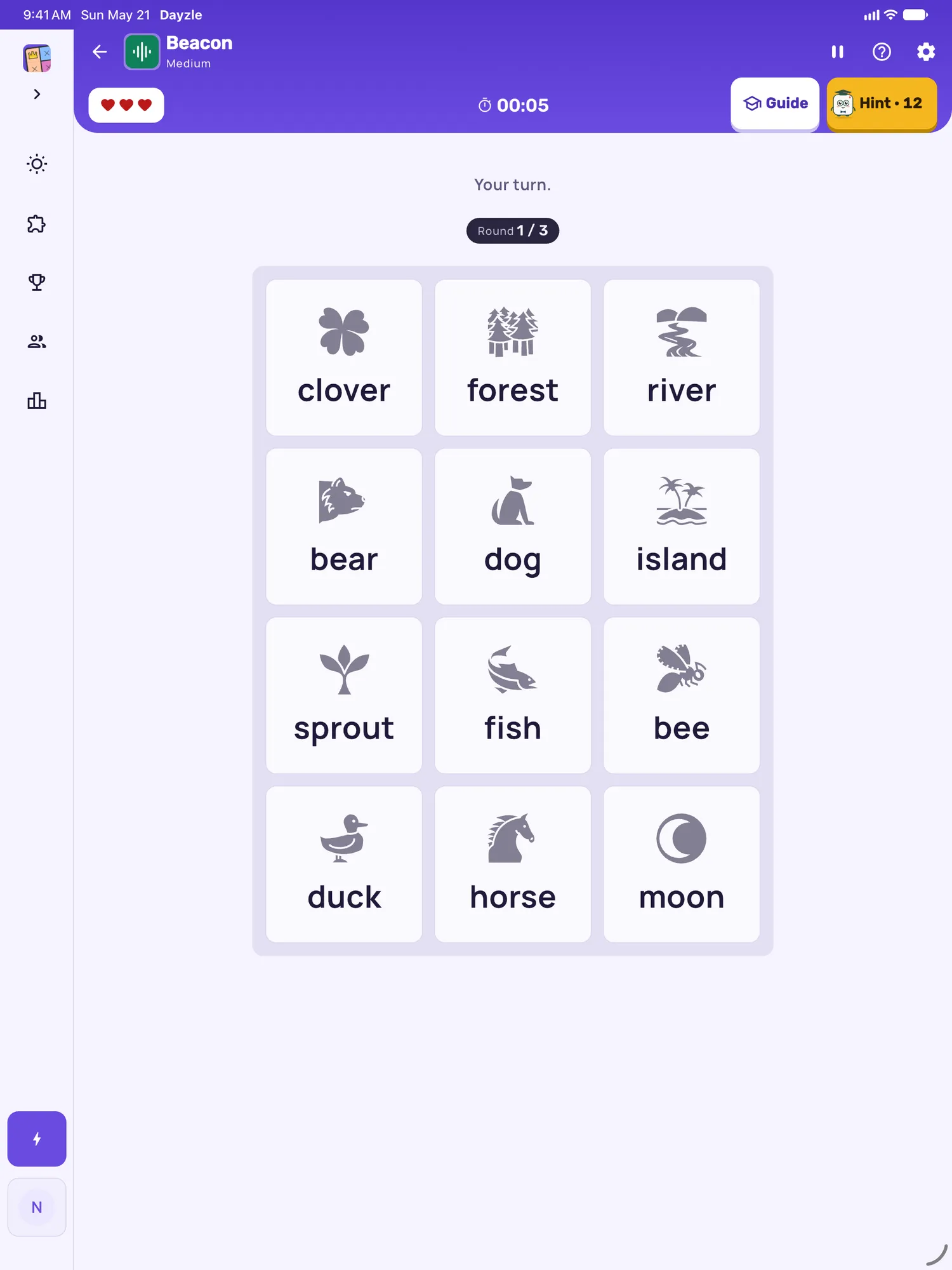 Beacon on iPad: a board in progress