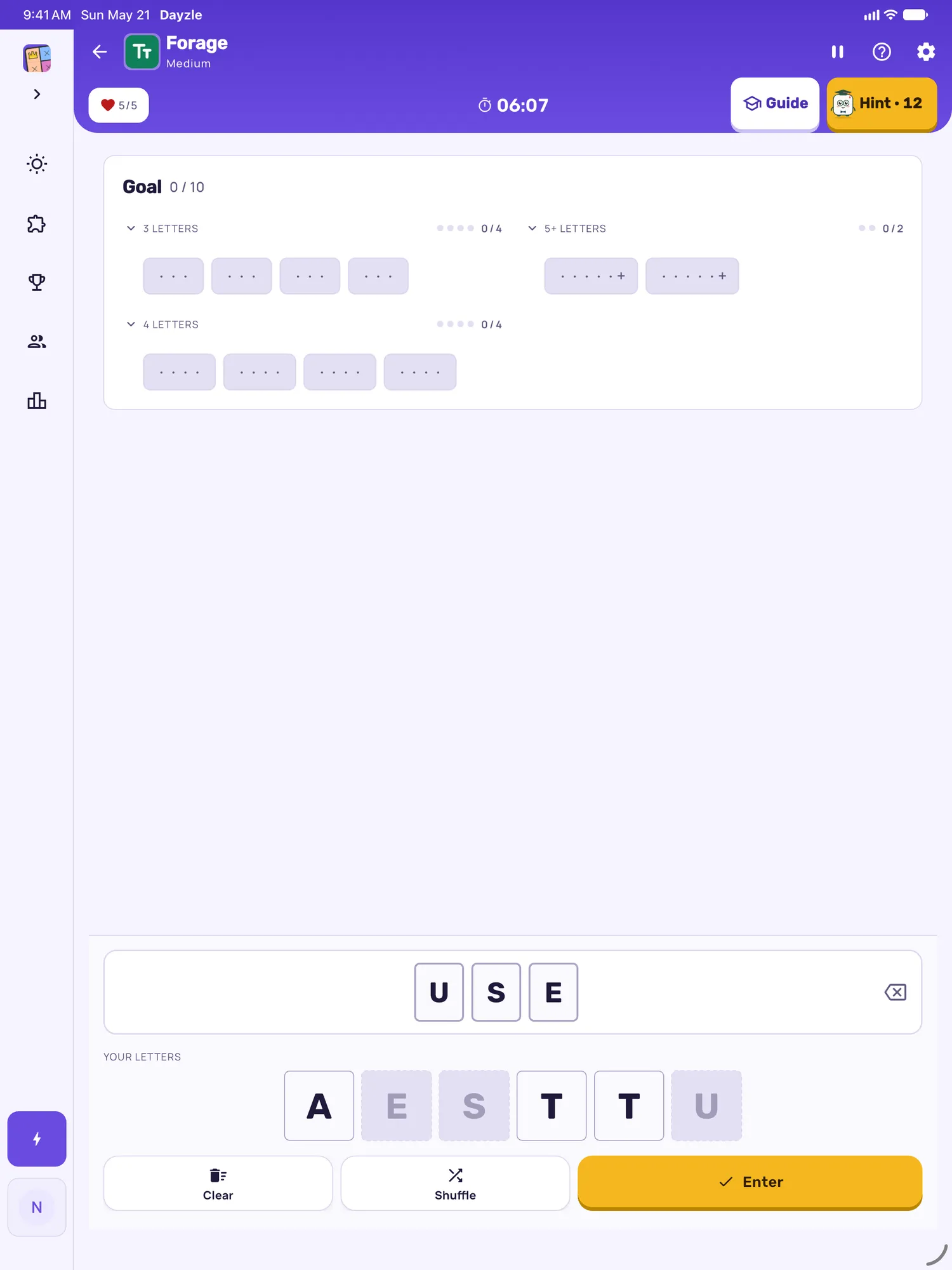 Forage on iPad: a board in progress